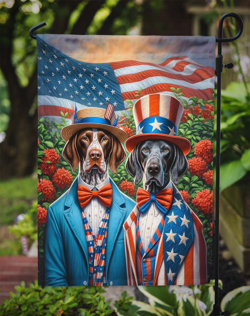 All American Pointer Garden Flag –  Dogs with American Flag Background by Caroline’s Treasures
