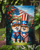All American Pomeranian Garden Flag –  Dogs with American Flag Background by Caroline’s Treasures