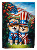 All American Pomeranian Garden Flag –  Dogs with American Flag Background by Caroline’s Treasures