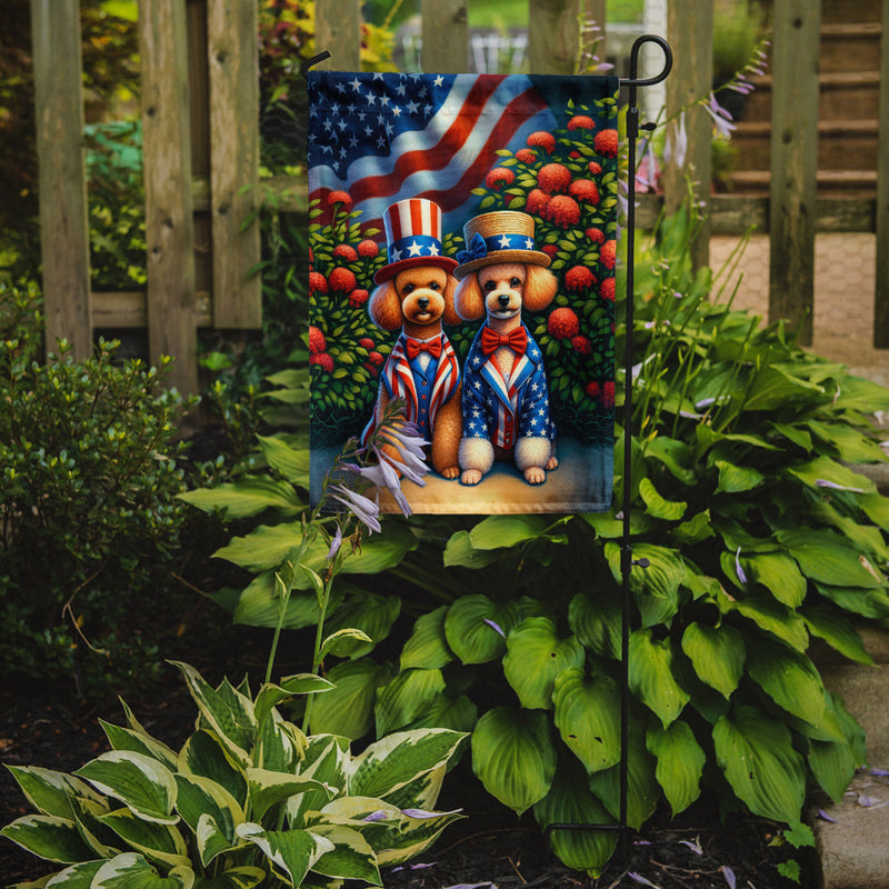 All American Poodle Garden Flag