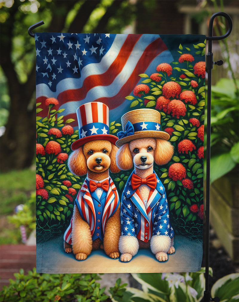 All American Poodle Garden Flag