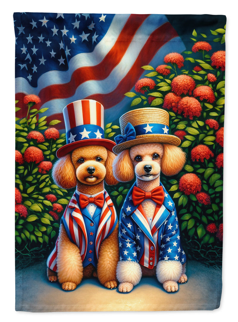 All American Poodle Garden Flag