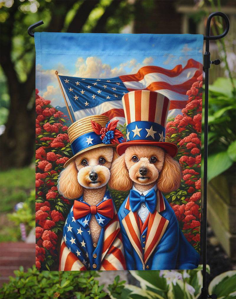 All American Poodle Garden Flag –  Dogs with American Flag Background by Caroline’s Treasures
