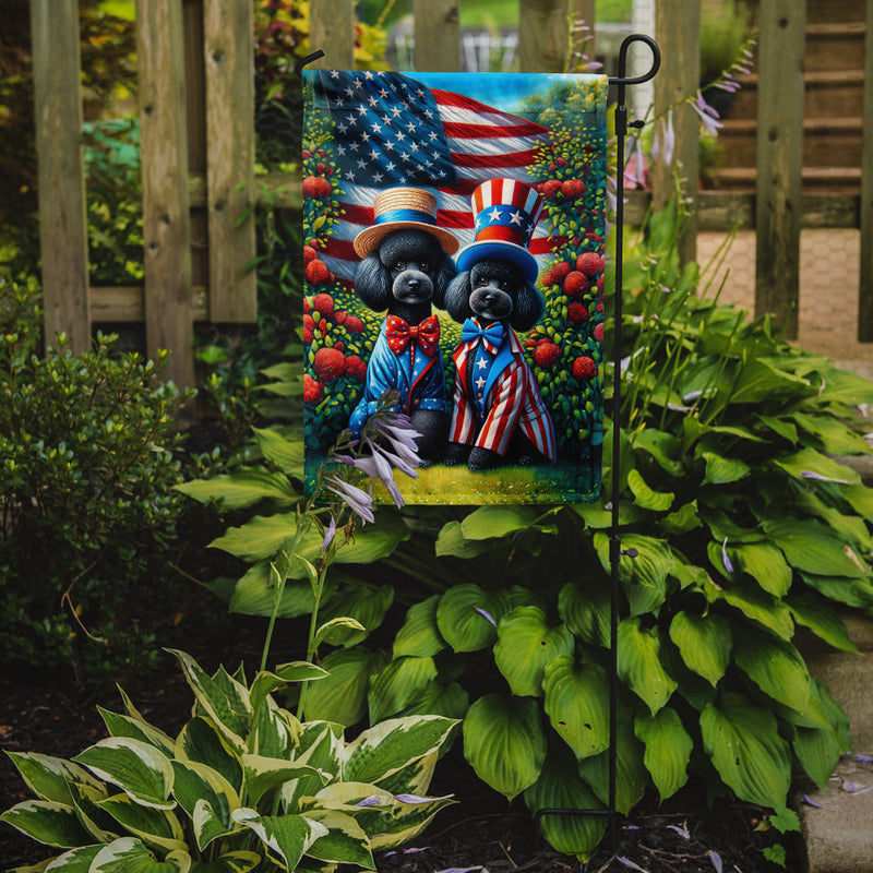 All American Poodle Garden Flag –  Dogs with American Flag Background by Caroline’s Treasures