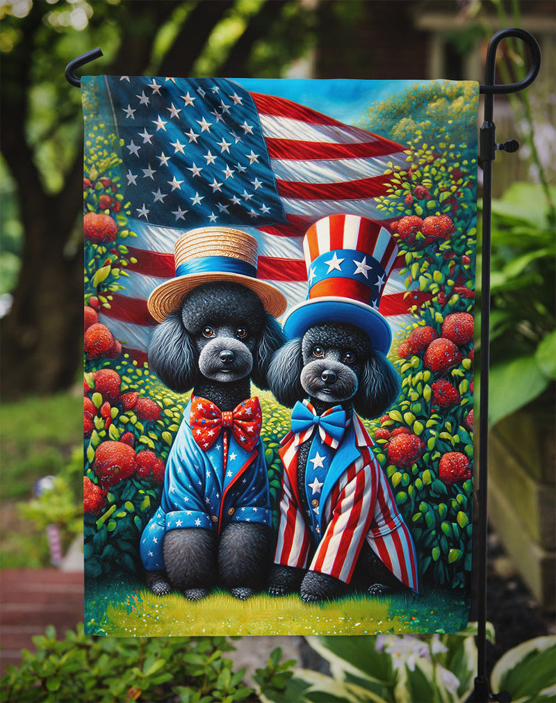 All American Poodle Garden Flag –  Dogs with American Flag Background by Caroline’s Treasures