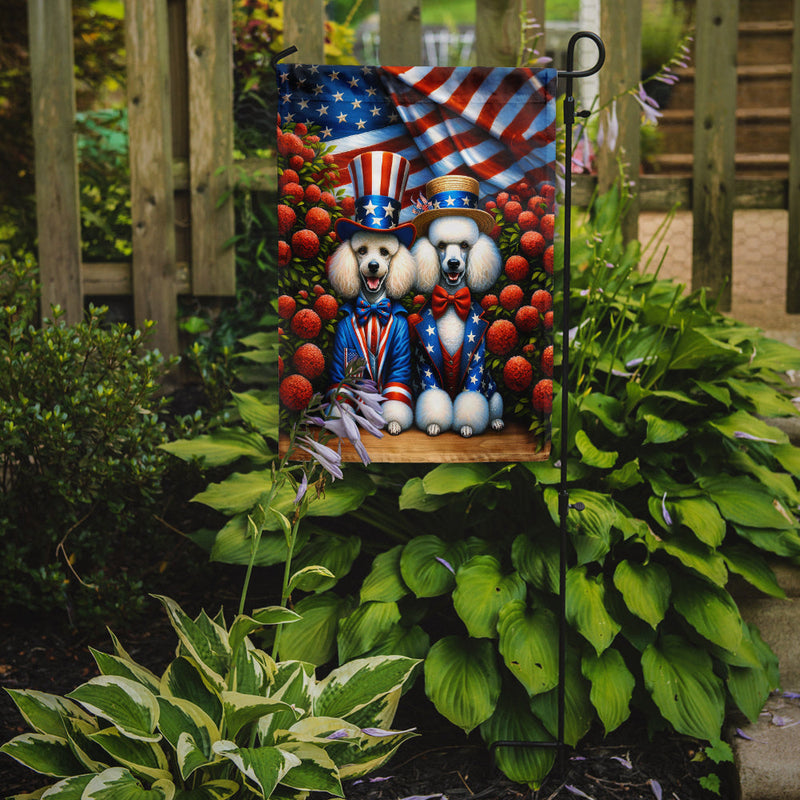All American Poodle Garden Flag –  Dogs with American Flag Background by Caroline’s Treasures