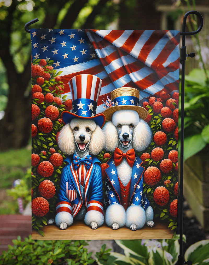 All American Poodle Garden Flag –  Dogs with American Flag Background by Caroline’s Treasures