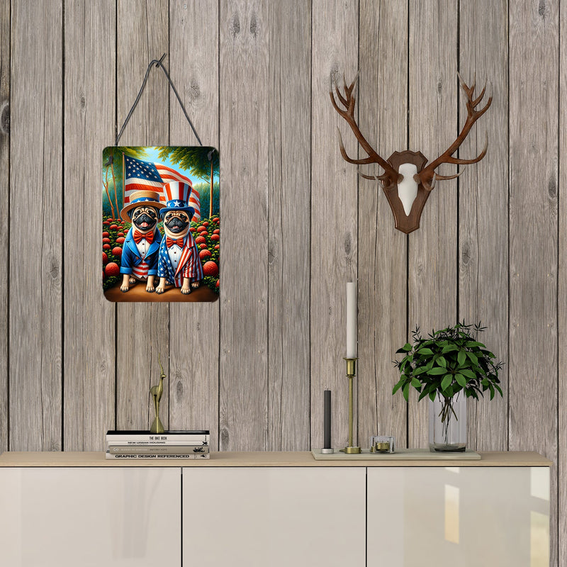 All American Pug Wall or Door Hanging Prints