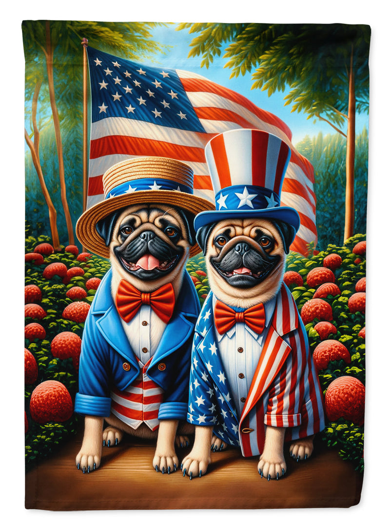 All American Pug Garden Flag