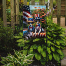 All American Rat Terrier Garden Flag –  Dogs with American Flag Background by Caroline’s Treasures