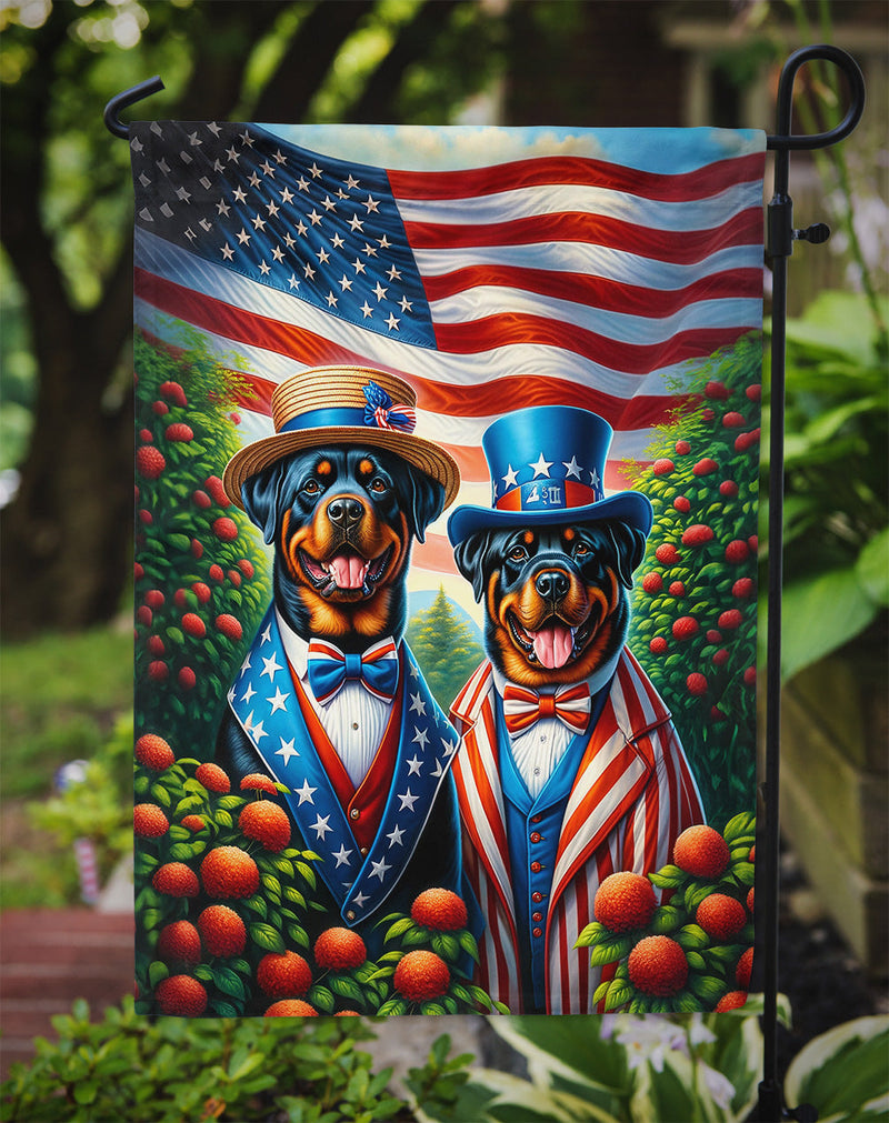 All American Rottweiler Garden Flag