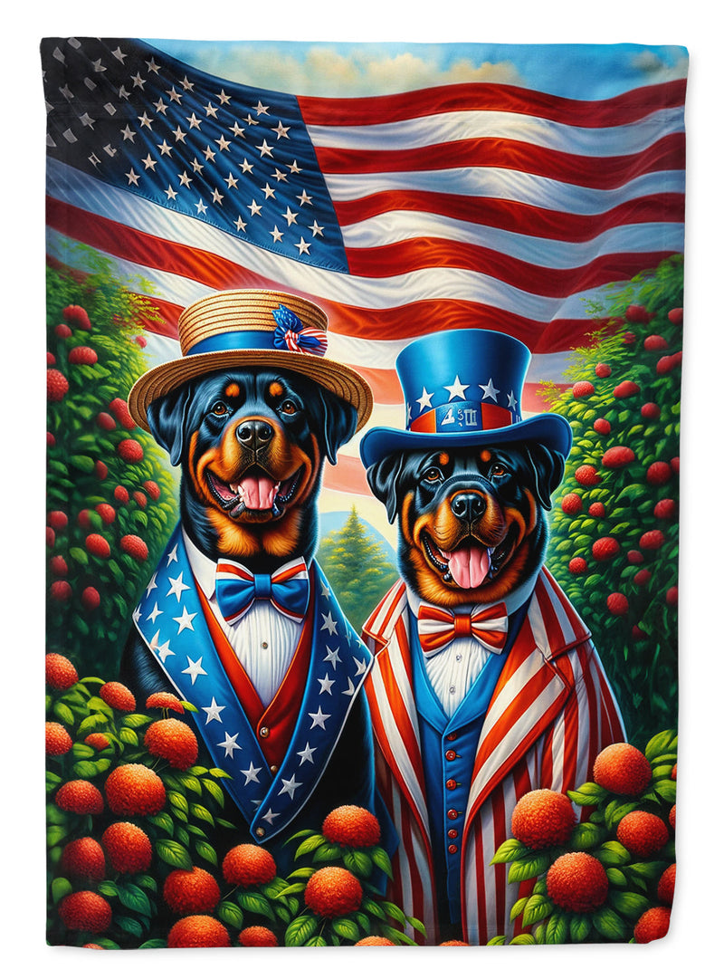 All American Rottweiler Garden Flag