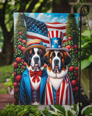 All American Saint Bernard Garden Flag –  Dogs with American Flag Background by Caroline’s Treasures