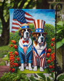 All American Saint Bernard Garden Flag –  Dogs with American Flag Background by Caroline’s Treasures