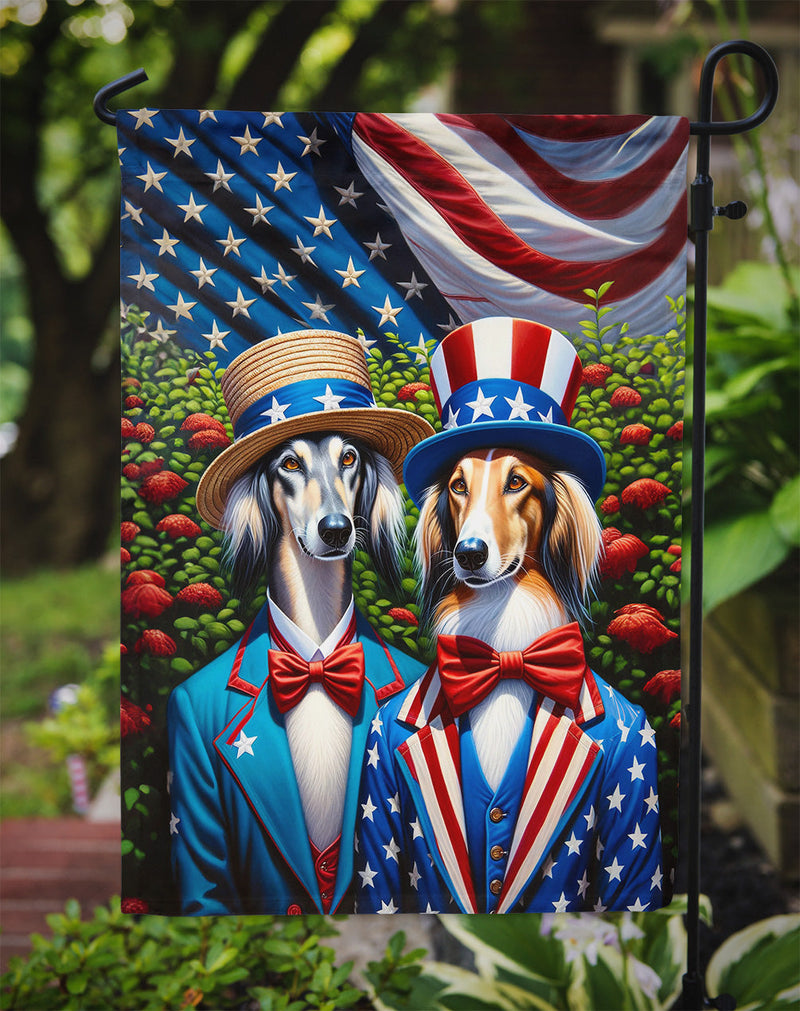 All American Saluki Garden Flag