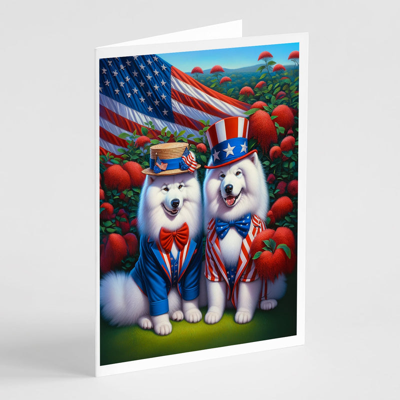 All American Samoyed Greeting Cards Pack of 8