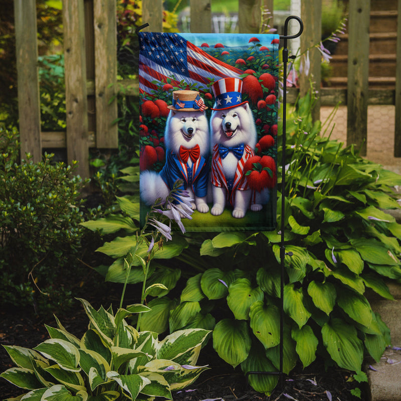 All American Samoyed Garden Flag