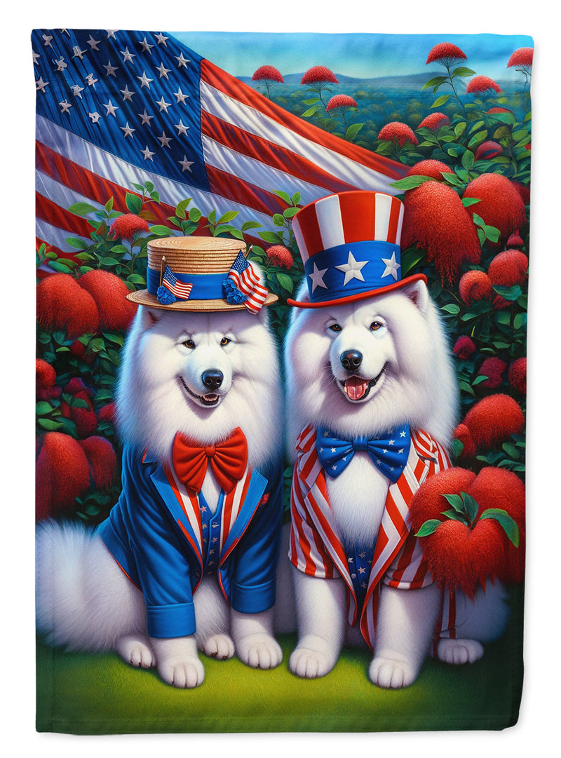 All American Samoyed Garden Flag