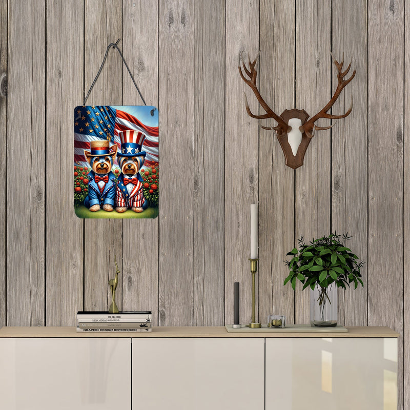 All American Yorkshire Terrier Wall or Door Hanging Prints