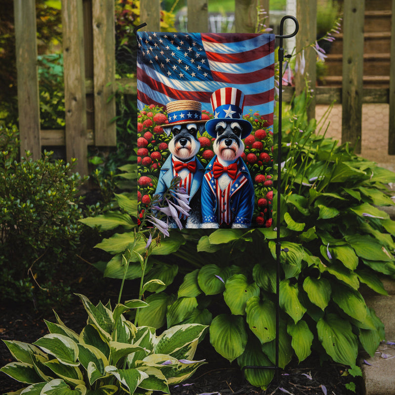 All American Schnauzer Garden Flag