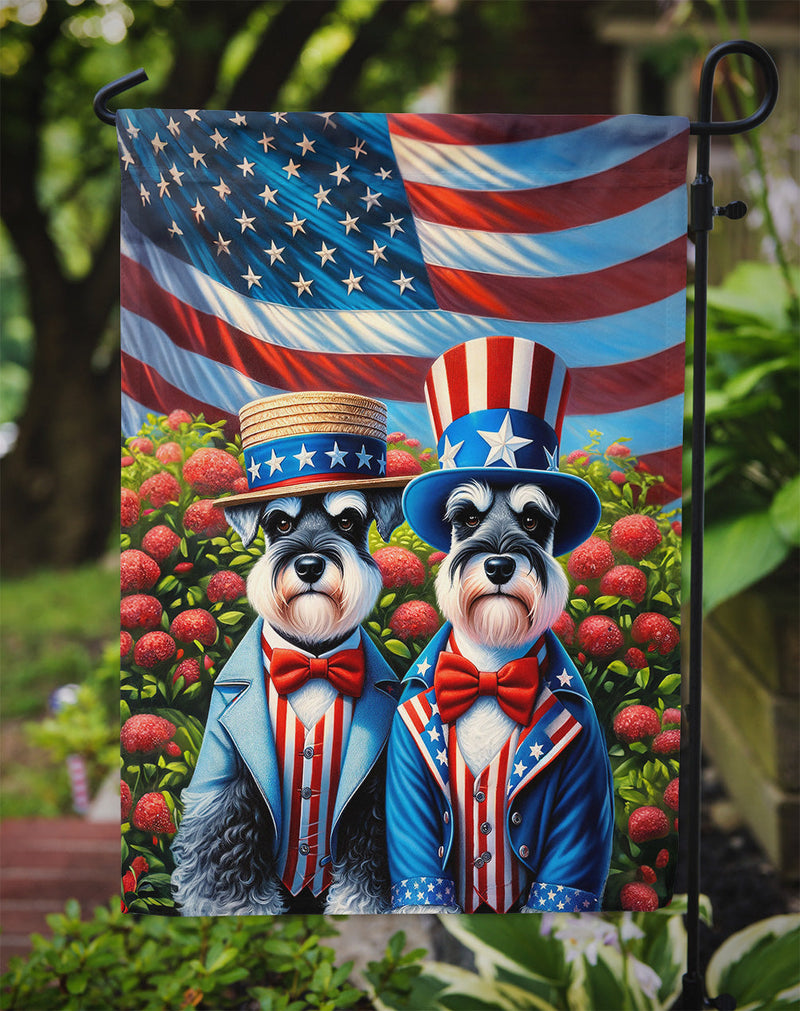 All American Schnauzer Garden Flag