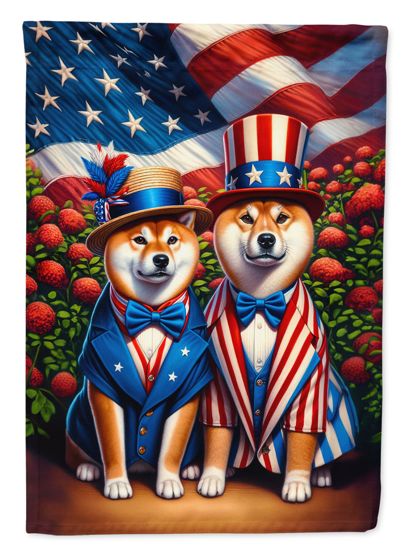 All American Shiba Inu House Flag