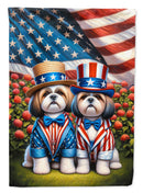 All American Shih Tzu Garden Flag –  Dogs with American Flag Background by Caroline’s Treasures