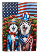 All American Siberian Husky Garden Flag –  Dogs with American Flag Background by Caroline’s Treasures