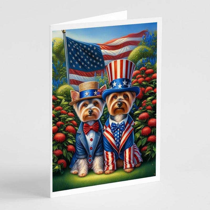 All American Silky Terrier Greeting Cards Pack of 8