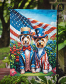 All American Silky Terrier Garden Flag –  Dogs with American Flag Background by Caroline’s Treasures