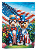 All American Silky Terrier Garden Flag –  Dogs with American Flag Background by Caroline’s Treasures