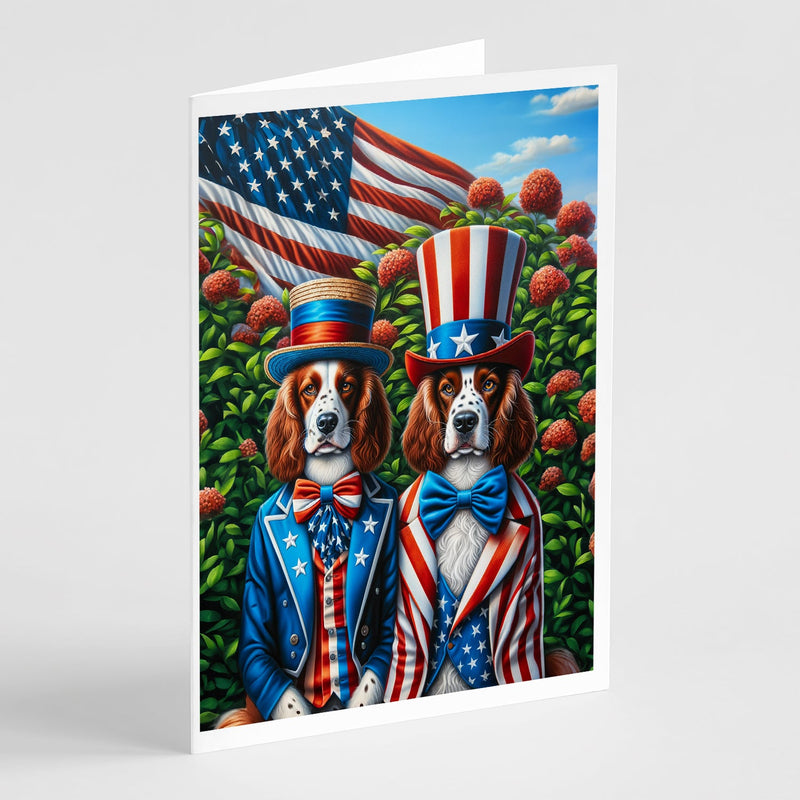 All American Welsh Springer Spaniel Greeting Cards Pack of 8