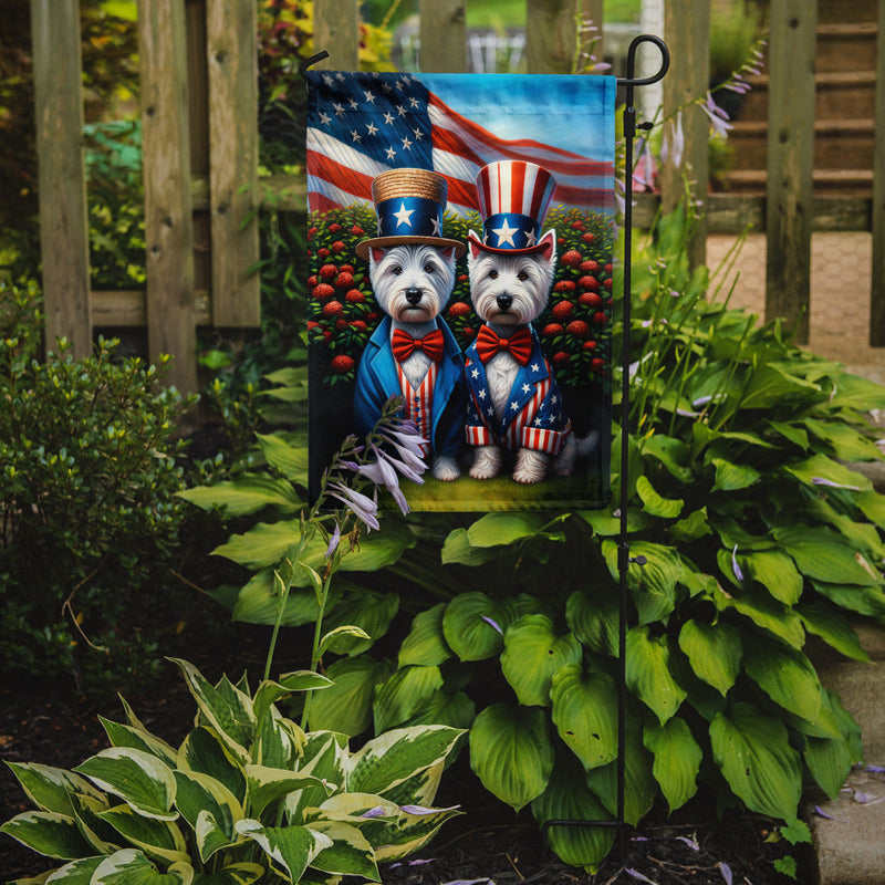 All American Westie Garden Flag