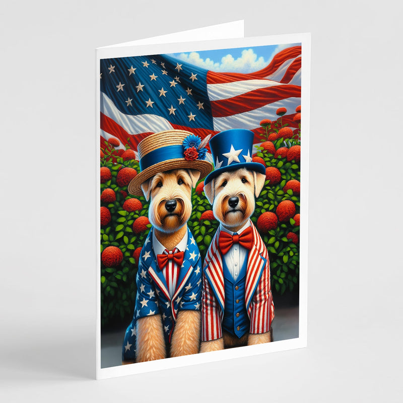 All American Wheaten Terrier Greeting Cards Pack of 8