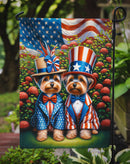 All American Yorkshire Terrier Garden Flag –  Dogs with American Flag Background by Caroline’s Treasures