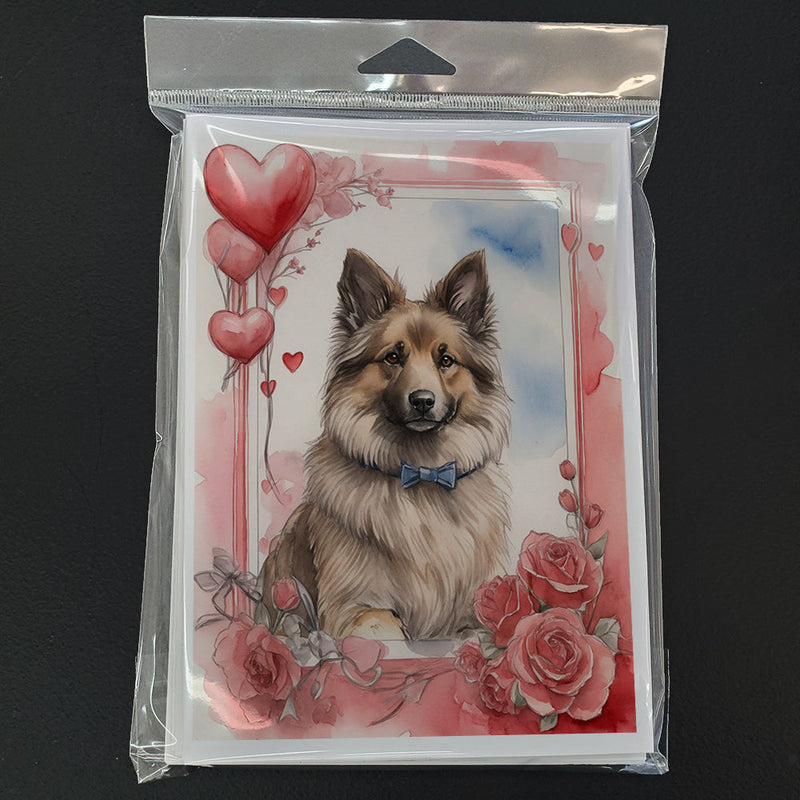 Belgian Tervuren Valentine Roses Greeting Cards Pack of 8