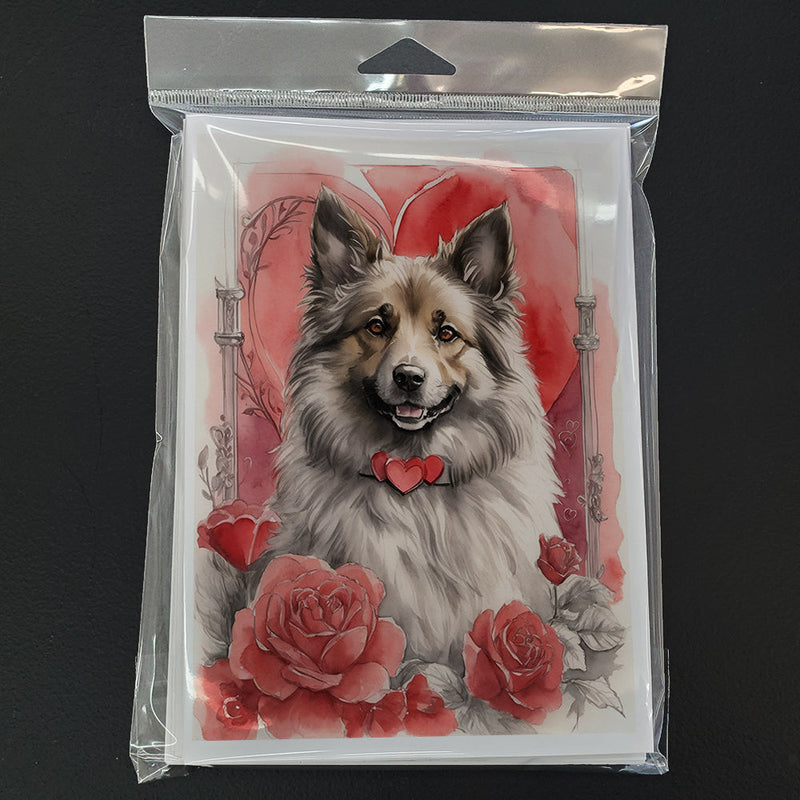 Belgian Tervuren Valentine Roses Greeting Cards Pack of 8