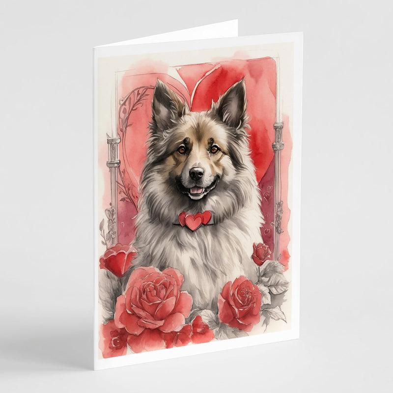 Belgian Tervuren Valentine Roses Greeting Cards Pack of 8