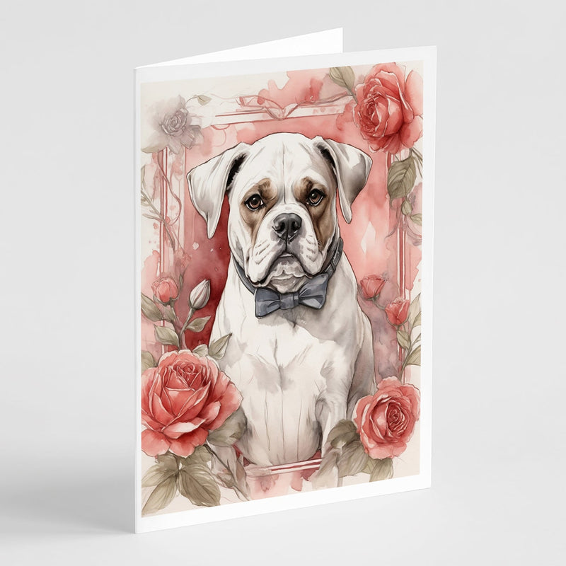 Boxer Valentine Roses Greeting Cards Pack of 8