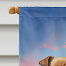 Brussels Griffon Two Hearts House Flag