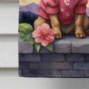 Brussels Griffon Two Hearts House Flag