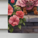 Dachshund Two Hearts House Flag