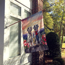 English Setter Two Hearts House Flag