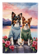 Papillon Two Hearts House Flag