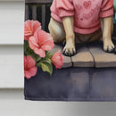 Pug Two Hearts House Flag