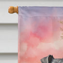 Schnauzer Two Hearts House Flag