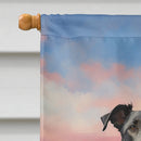 Scottish Deerhound Two Hearts House Flag