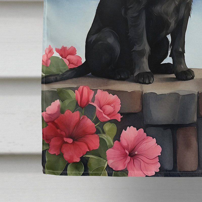 Scottish Terrier Two Hearts House Flag