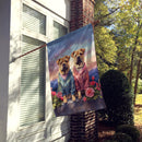 Shar Pei Two Hearts House Flag