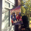 Tibetan Terrier Two Hearts House Flag